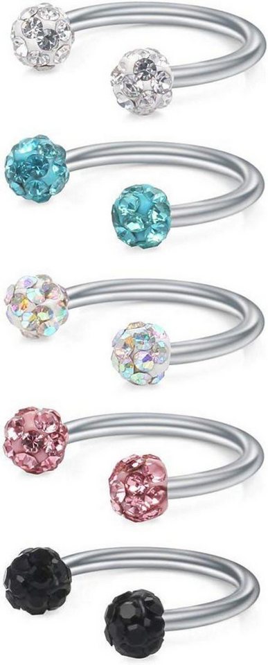 Briana Williams Nasenpiercing-Set 5stk Nasenpiercing Hufeisen Nasenring Chirurgenstahl Piercing Set Briana Williams Nasenpiercing-Set 5stk Nasenpiercing Hufeisen Nasenring Chirurgenstahl Piercing Set von Briana Williams