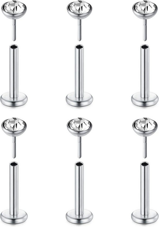 Mayhoop Nasenpiercing-Set Nasenpiercing 20G Nasenringe Nostril Piercing CZ Opale Schmuck von Mayhoop