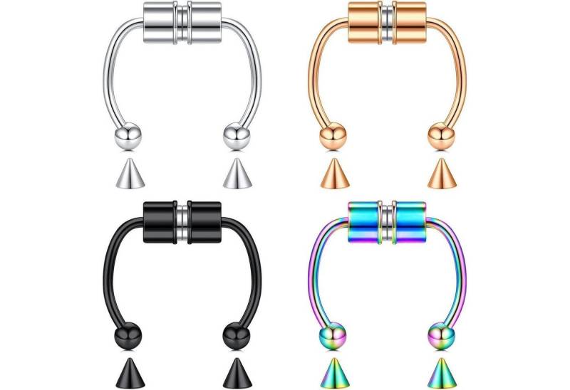 LuxusKollektion Nasenpiercing-Set Nasenpiercing Fake Chirurgenstahl Clip 20g 8mm Magnetisches Set von LuxusKollektion