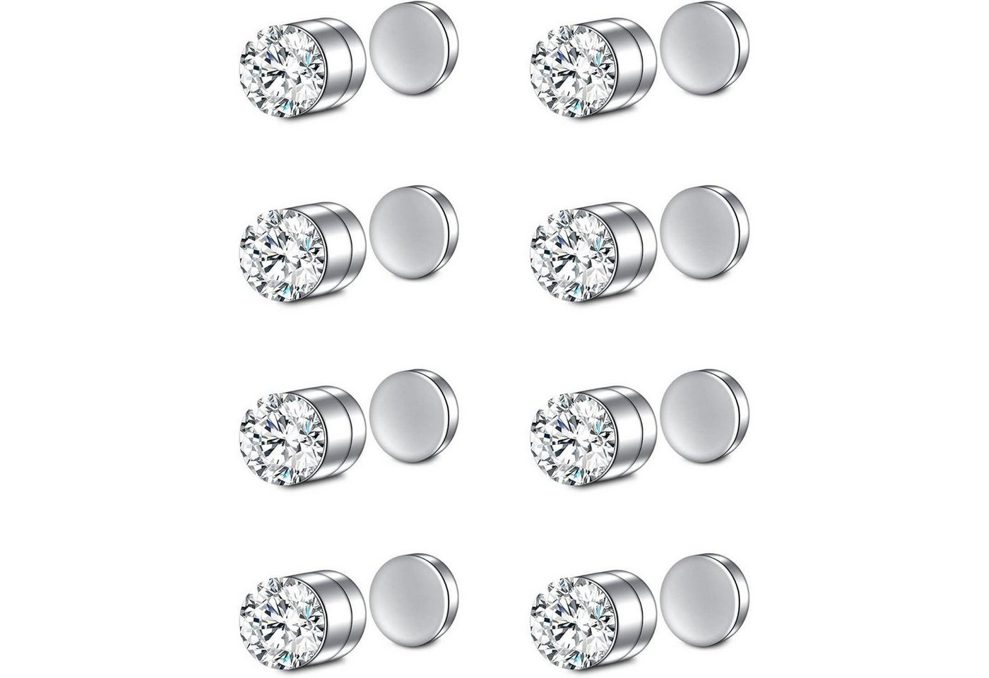 LuxusKollektion Nasenpiercing-Set Nasenring Fake Kunstpiercing 8 mm Septum Lippen Stil B von LuxusKollektion