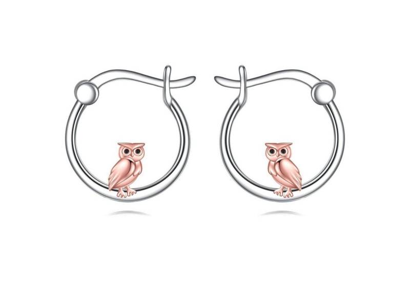 LuxusKollektion Ohrring und Ketten Set Creolen 925 Sterling Silber Bulldogge Katze Damen Mädchen Eule von LuxusKollektion