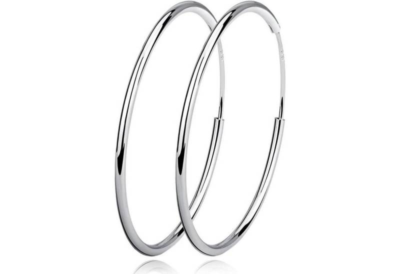 LuxusKollektion Ohrring und Ketten Set Creolen Damen Sterling Silber Durchmesser 20 30 40 60MM 50 mm von LuxusKollektion