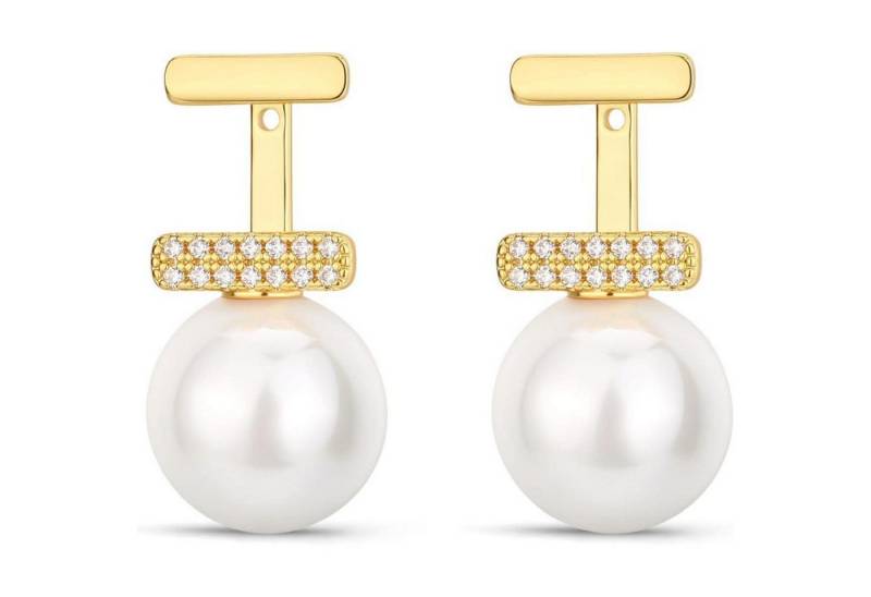 LuxusKollektion Ohrring und Ketten Set Creolen Silber 925 Damen Chunky Hypoallergen A-perlen ohrringe gold von LuxusKollektion