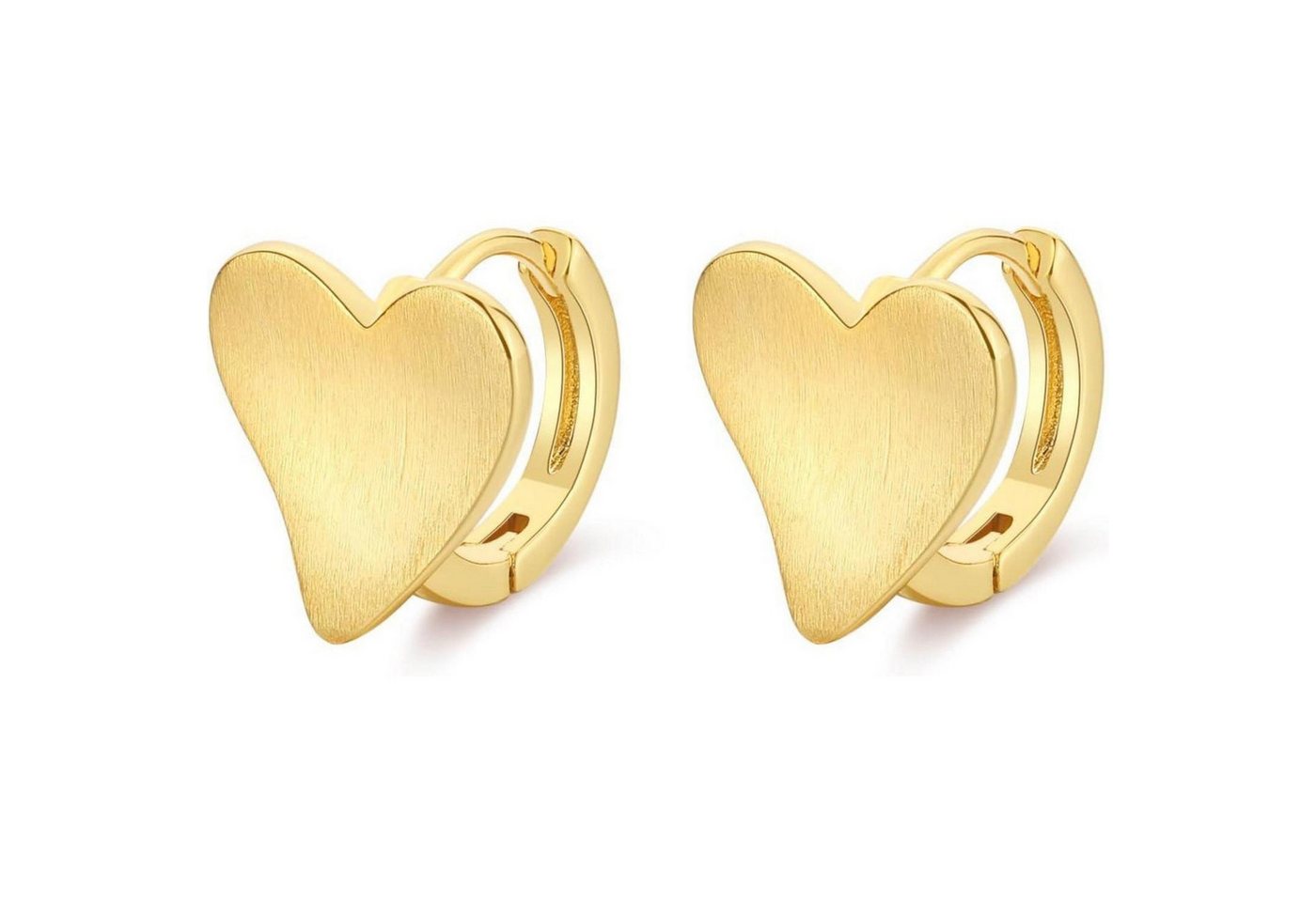 LuxusKollektion Ohrring und Ketten Set Creolen Silber 925 Damen Chunky Hypoallergen D-herz ohrringe gold von LuxusKollektion