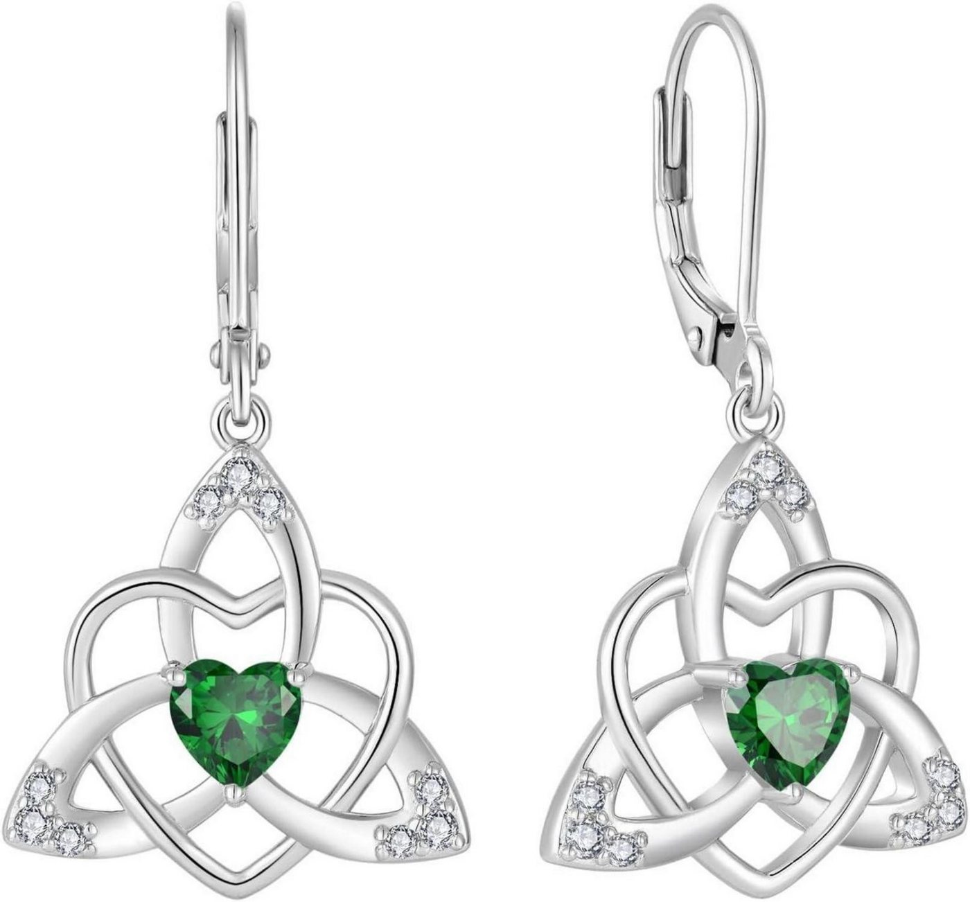 LuxusKollektion Ohrring und Ketten Set Herz Keltischer Knoten Ohrringe 925 Silber Geburtsstein Hängend LuxusKollektion Ohrring und Ketten Set Herz Keltischer Knoten Ohrringe 925 Silber Geburtsstein Hängend von LuxusKollektion