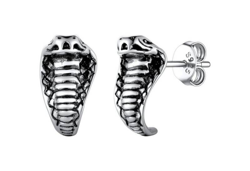 LuxusKollektion Ohrring und Ketten Set Ohrringe 925 Silber Damen Herren Creolen Punk Totenkopf Ohrstecker von LuxusKollektion