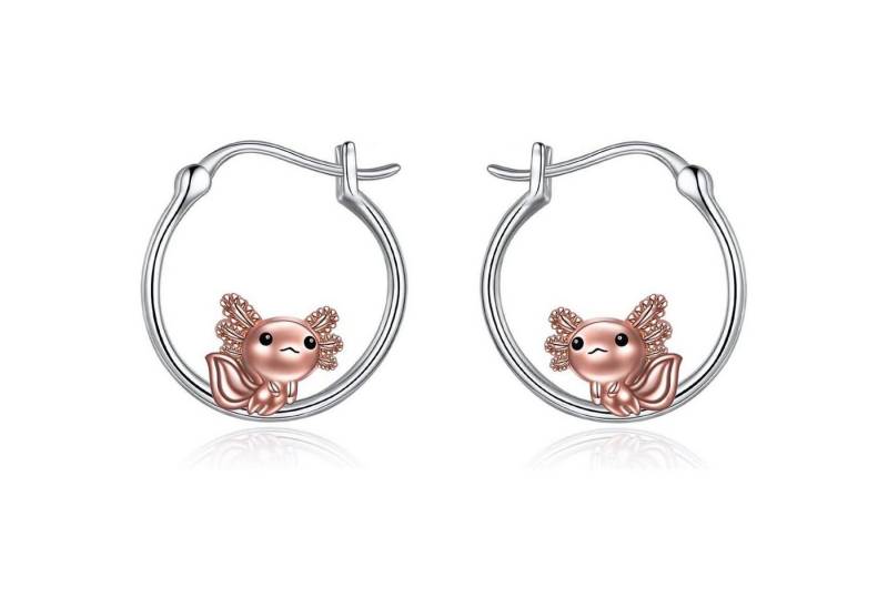 LuxusKollektion Ohrring und Ketten Set Ohrringe 925 Silber Hypoallergen Tierschmuck Damen Mädchen Axolotl von LuxusKollektion