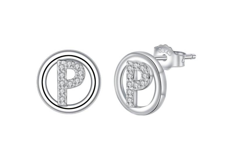 LuxusKollektion Ohrring und Ketten Set Ohrringe Buchstaben Alphabet 26 Initiale Silber 925 Damen Silber-16 von LuxusKollektion