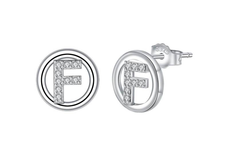 LuxusKollektion Ohrring und Ketten Set Ohrringe Buchstaben Silber 925 Initiale Damen Geschenk Silber-6 von LuxusKollektion