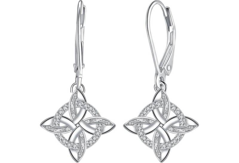 LuxusKollektion Ohrring und Ketten Set Ohrringe Silber 925 Hängend Lang Geschenk Mama Ehefrau Keltisches von LuxusKollektion