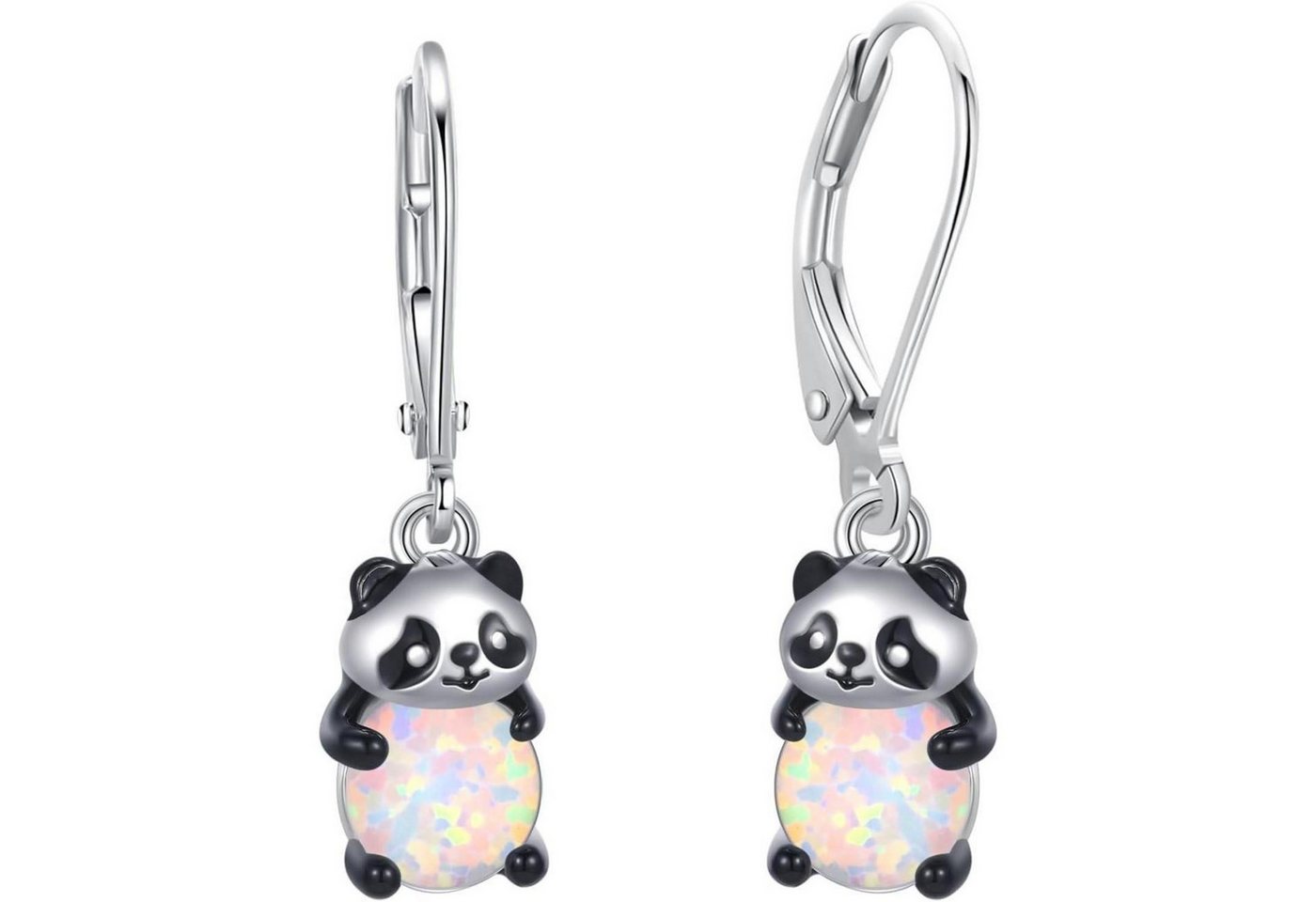 LuxusKollektion Ohrring und Ketten Set Ohrringe Silber 925 Mädchen Panda Eulen Koala Opal ZZ-6 von LuxusKollektion