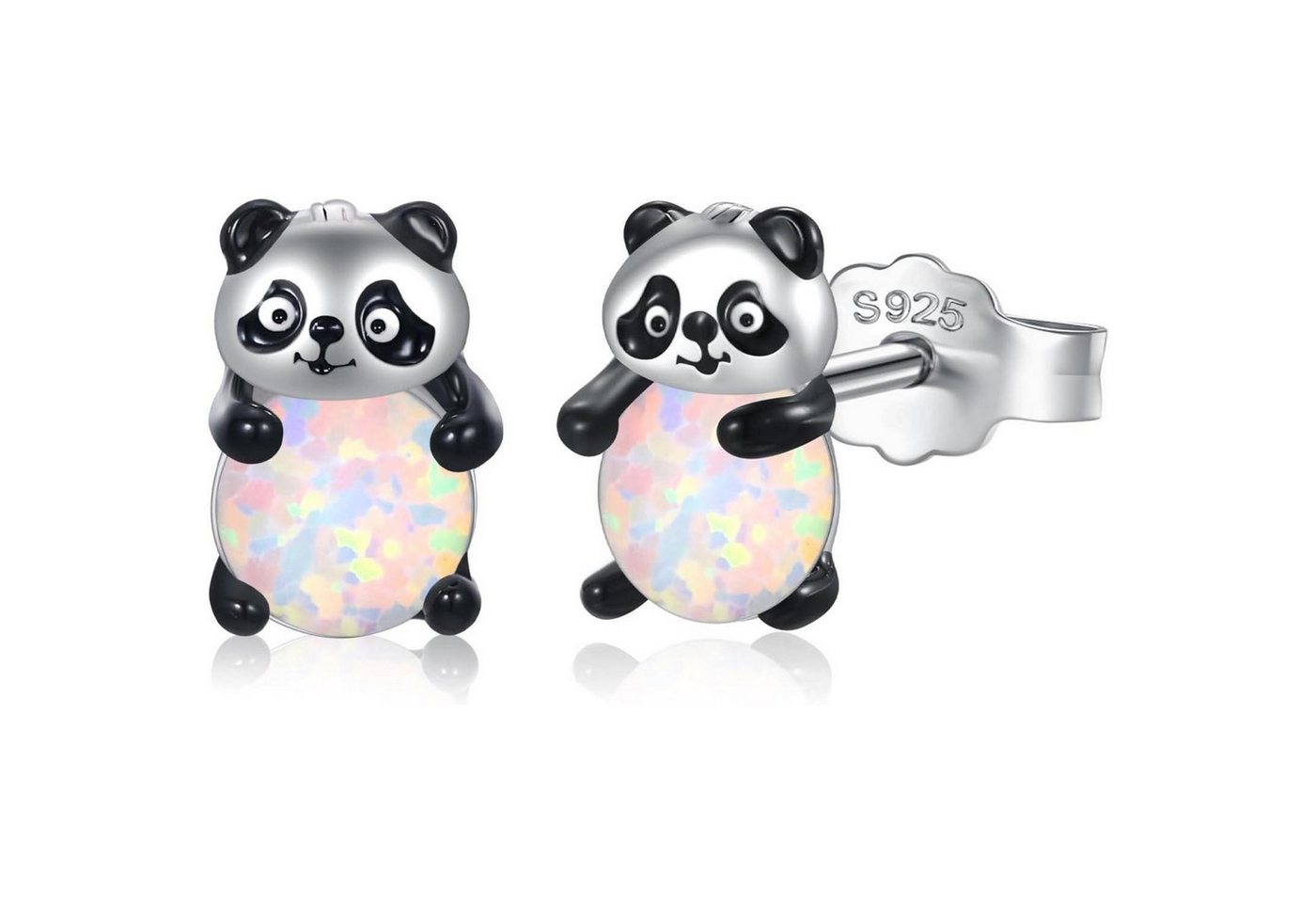 LuxusKollektion Ohrring und Ketten Set Ohrringe Silber 925 Opal Panda Eule Koala Mädchen ZZ-5 von LuxusKollektion