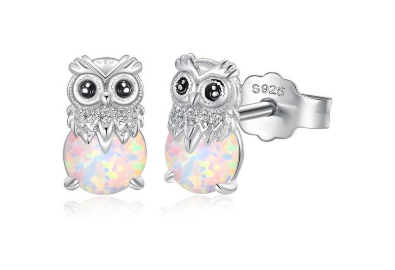 LuxusKollektion Ohrring und Ketten Set Panda Eulen Koala Silber 925 Mädchen Tier Opal Ohrringe Eule von LuxusKollektion