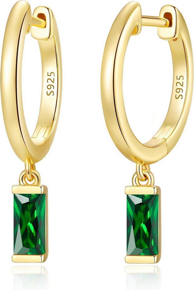 LuxusKollektion Ohrring und Ketten Set Silber 925 Gold Ohrstecker Zirkonia Ohrringe Valentinstag Muttertag von LuxusKollektion