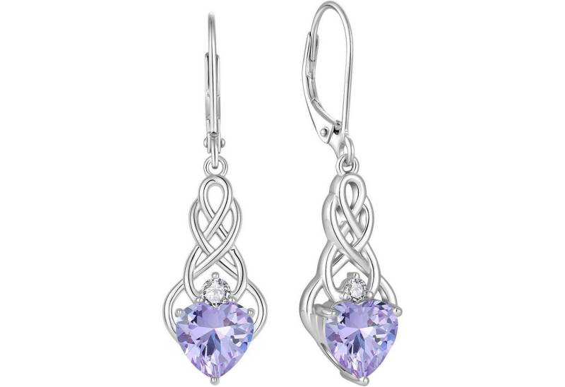 LuxusKollektion Ohrring und Ketten Set Unendlichkeit Keltischer Knoten Ohrringe Damen 925 Silber Hängend von LuxusKollektion