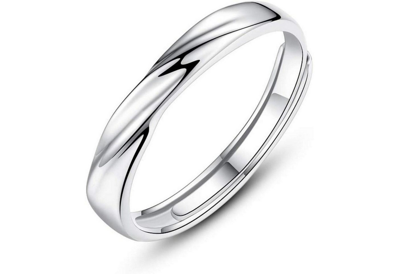 LuxusKollektion Partnerring Trauringe 925 Sterling verstellbar Zirkonia Silber Herren Ring von LuxusKollektion