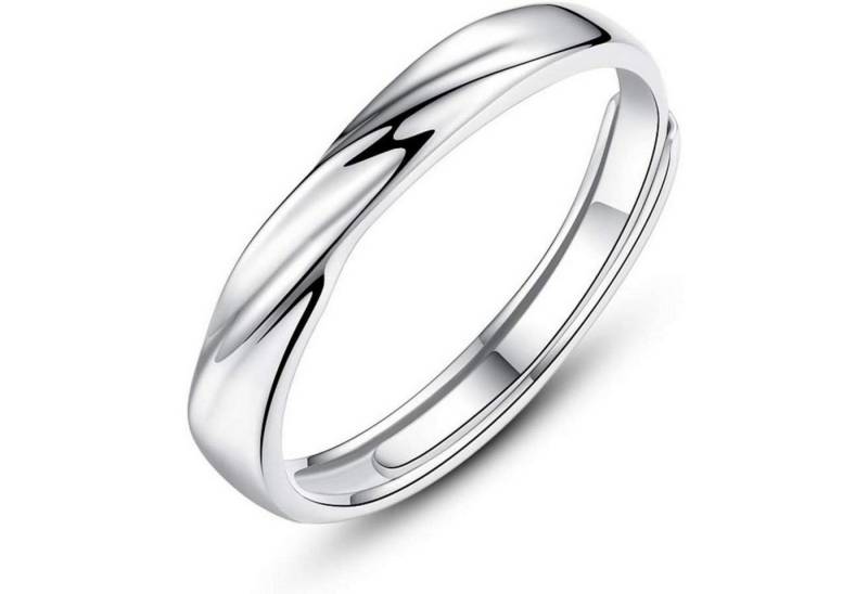 LuxusKollektion Partnerring Trauringe 925 Sterling verstellbar Zirkonia Silber Herren Ring von LuxusKollektion