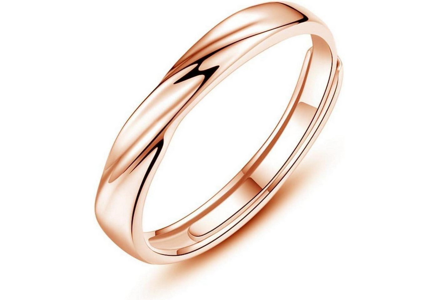 LuxusKollektion Partnerring Trauringe Partnerringe 925 Silber Verstellbar Rose Gold Herren Ring von LuxusKollektion