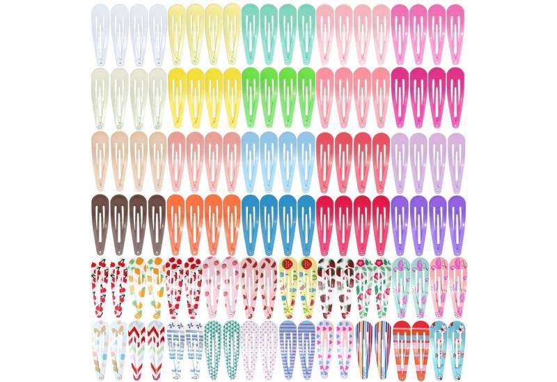 LuxusKollektion Patches Haarspangen Mädchen 120 Stück 5cm Süße Haarclips Metall Snap von LuxusKollektion