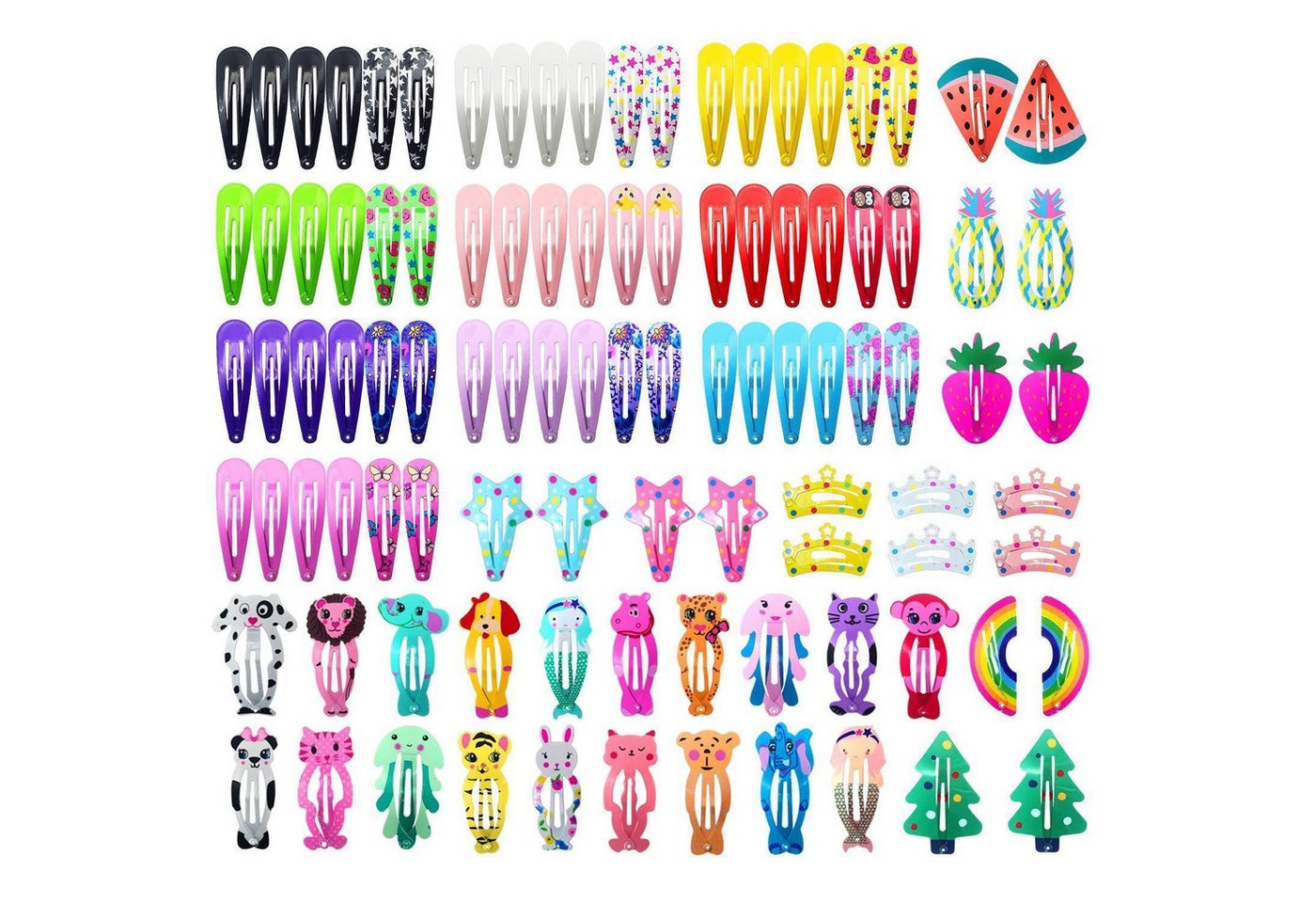 LuxusKollektion Patches Haarspangen Mädchen Set 100 Stück Kinder Tiere Früchte Metalldruck LuxusKollektion Patches Haarspangen Mädchen Set 100 Stück Kinder Tiere Früchte Metalldruck von LuxusKollektion