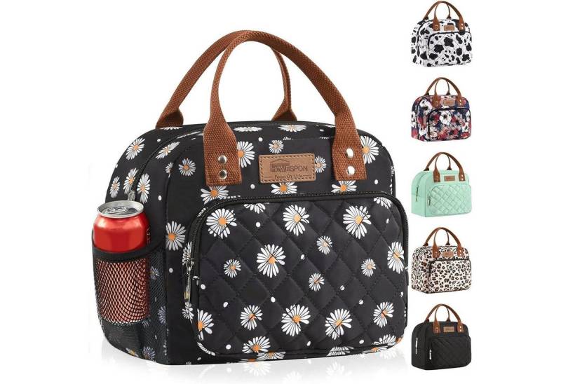 LuxusKollektion Picknicktasche Lunchtasche Isolierte Tote Seitentaschen Damen Daisy Side Pocket von LuxusKollektion