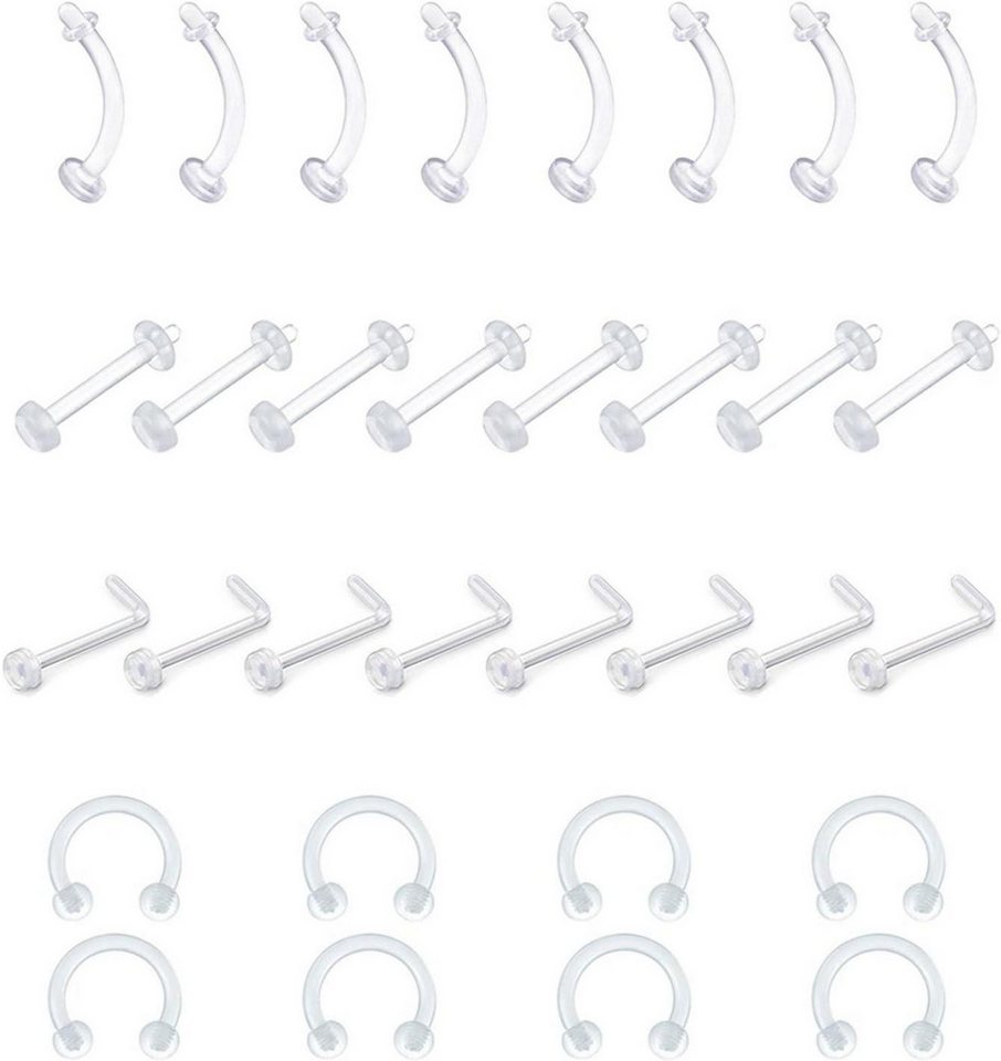 D.Bella Piercing-Set 16G 18G Klar Piercing Retainers Set Bioflex Kunststoff Nase Lippe D.Bella Piercing-Set 16G 18G Klar Piercing Retainers Set Bioflex Kunststoff Nase Lippe von D.Bella