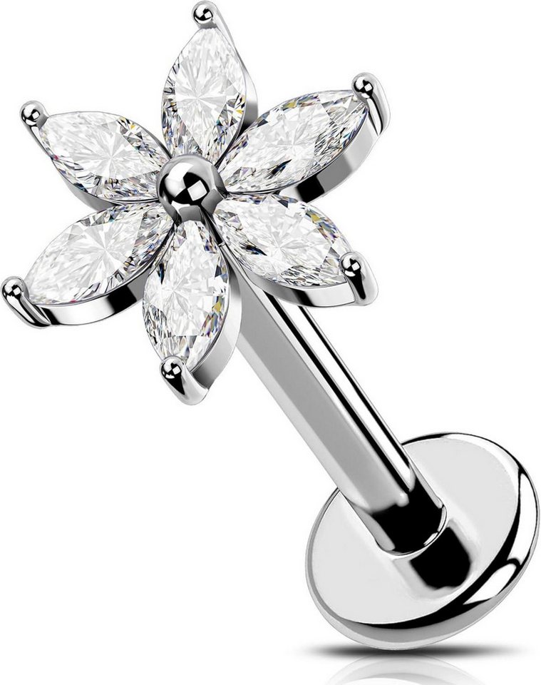 OUFER Piercing-Set 16G Blume Helix Ring Innengewinde Conch Piercing Titan G23 OUFER Piercing-Set 16G Blume Helix Ring Innengewinde Conch Piercing Titan G23 von OUFER