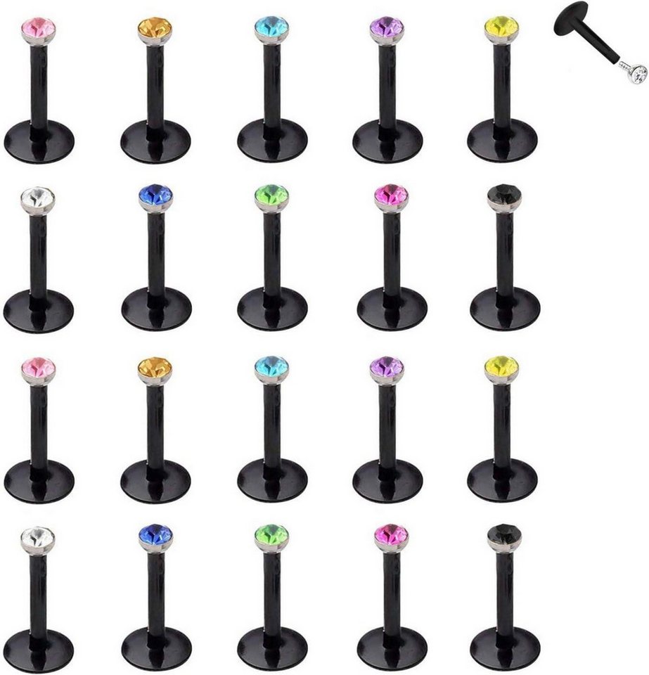 D.Bella Piercing-Set 16G Lippenpiercing Retainer Bioflex Ohrstecker Tragus Helix 20 Stück D.Bella Piercing-Set 16G Lippenpiercing Retainer Bioflex Ohrstecker Tragus Helix 20 Stück von D.Bella