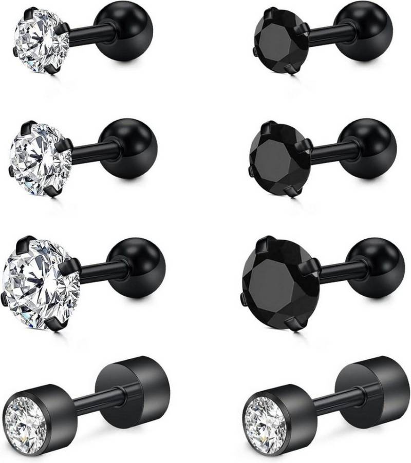 Mayhoop Piercing-Set 16G Tragus Helix Piercing Set 8 Stück Chirurgenstahl CZ Opal Marmor von Mayhoop