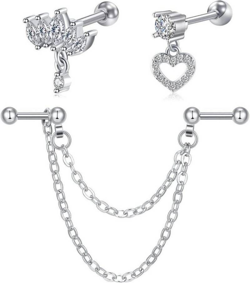 LAURITAMI Piercing-Set 16G Tragus Helix Piercings Stab Chirurgenstahl Rook Ohrringe von LAURITAMI