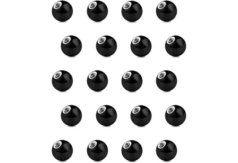 Besyvvin Piercing-Set 20er Piercing Kugel 1,2mm Chirurgenstahl 3mm Ersatzkugeln für Lippe von Besyvvin