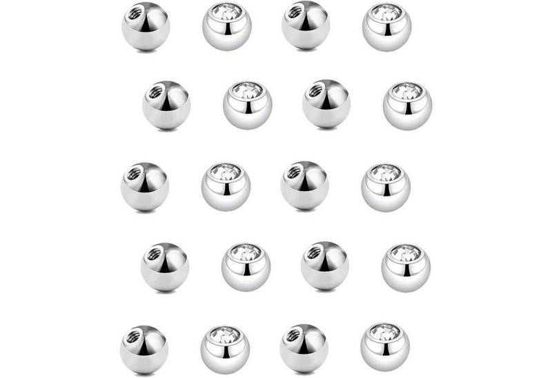 Besyvvin Piercing-Set 20er Piercing Kugel Set 1,2mm Chirurgenstahl 3mm Ersatzkugeln OTTO von Besyvvin