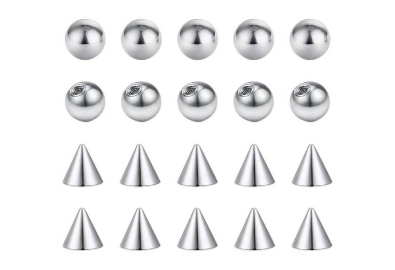 Besyvvin Piercing-Set 20er Piercing Kugel Set 1,2mm Chirurgenstahl 3mm Ersatzkugeln für von Besyvvin