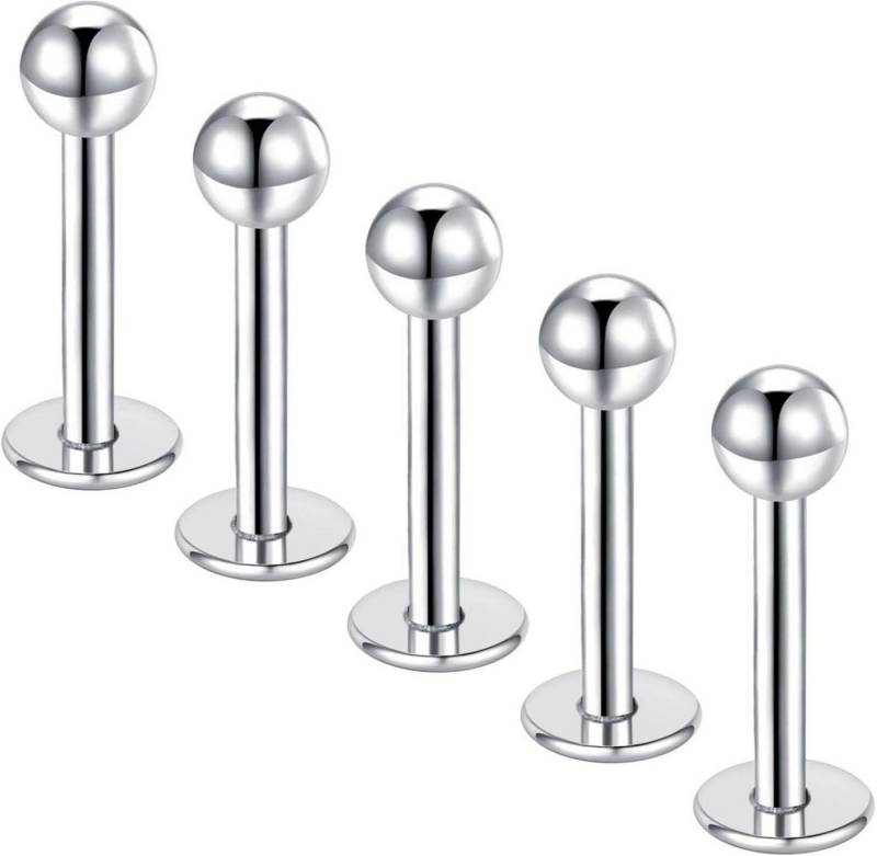 Gojewen Piercing-Set 5stk Lippenpiercing Labret Stecker 10mm Chirurgenstahl Piercing Helix Gojewen Piercing-Set 5stk Lippenpiercing Labret Stecker 10mm Chirurgenstahl Piercing Helix von Gojewen