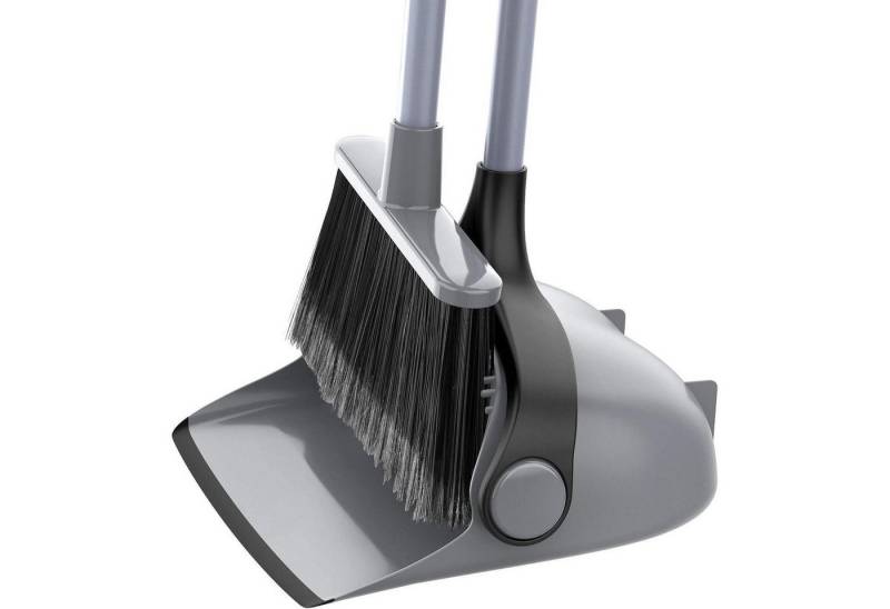 LuxusKollektion Piercing-Set Besen Kehrschaufel Kehrset langer Stiel 131 cm Grau von LuxusKollektion