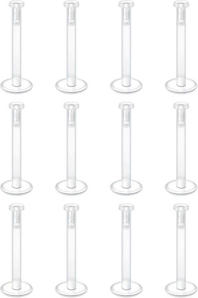 Briana Williams Piercing-Set Durchsichtige Lippenpiercings 16G Bioflex Stab 12mm 12stk für Monroe von Briana Williams