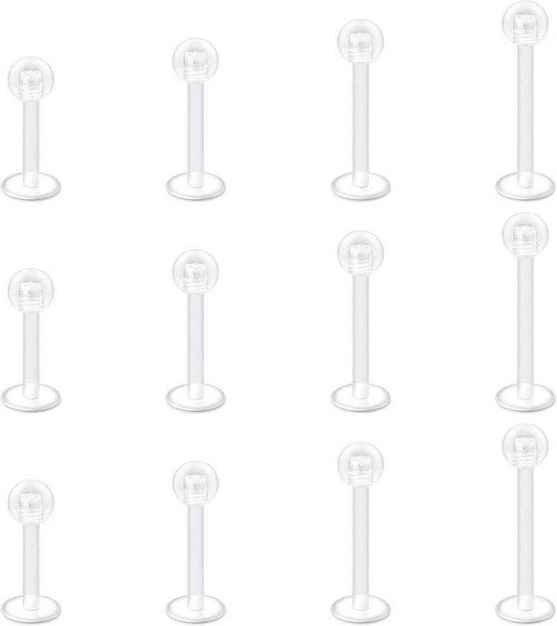 Briana Williams Piercing-Set Durchsichtiger Lippenpiercing Stecker 16G Bioflex Flexibel 12stk von Briana Williams