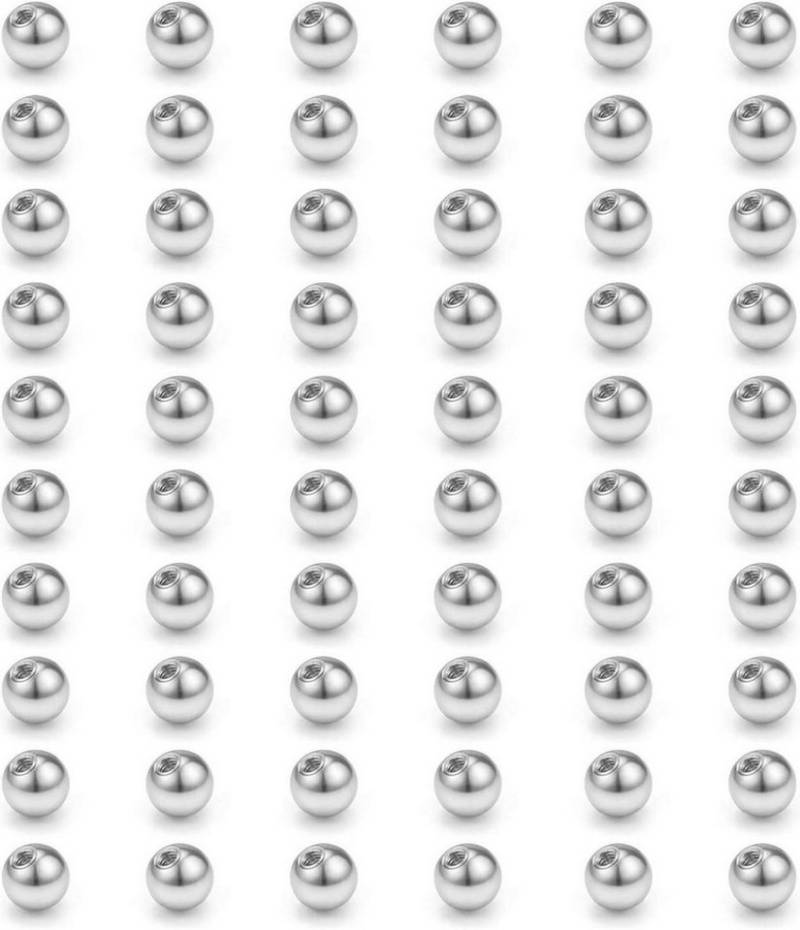 D.Bella Piercing-Set Ersatzkugeln Piercing Schmuck 16G 14G Chirurgenstahl 60-Stk von D.Bella