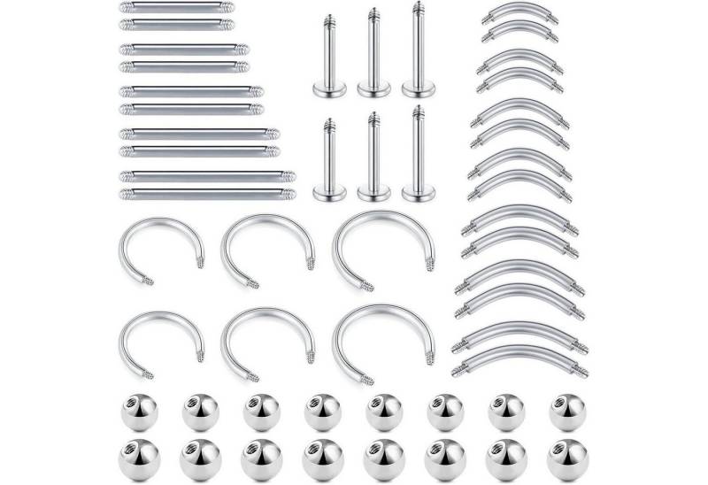 LuxusKollektion Piercing-Set Ersatzkugeln Piercing Schmuck Bauchnabel Barbell 14G 14g&16g Mix Stile von LuxusKollektion