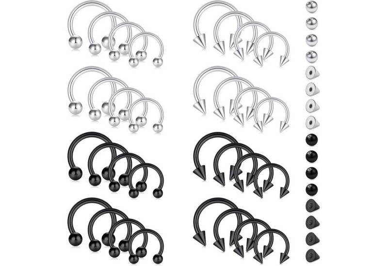 D.Bella Piercing-Set Hufeisenringe Chirurgenstahl Nasenscheidewand Schmuck Damen Herren von D.Bella