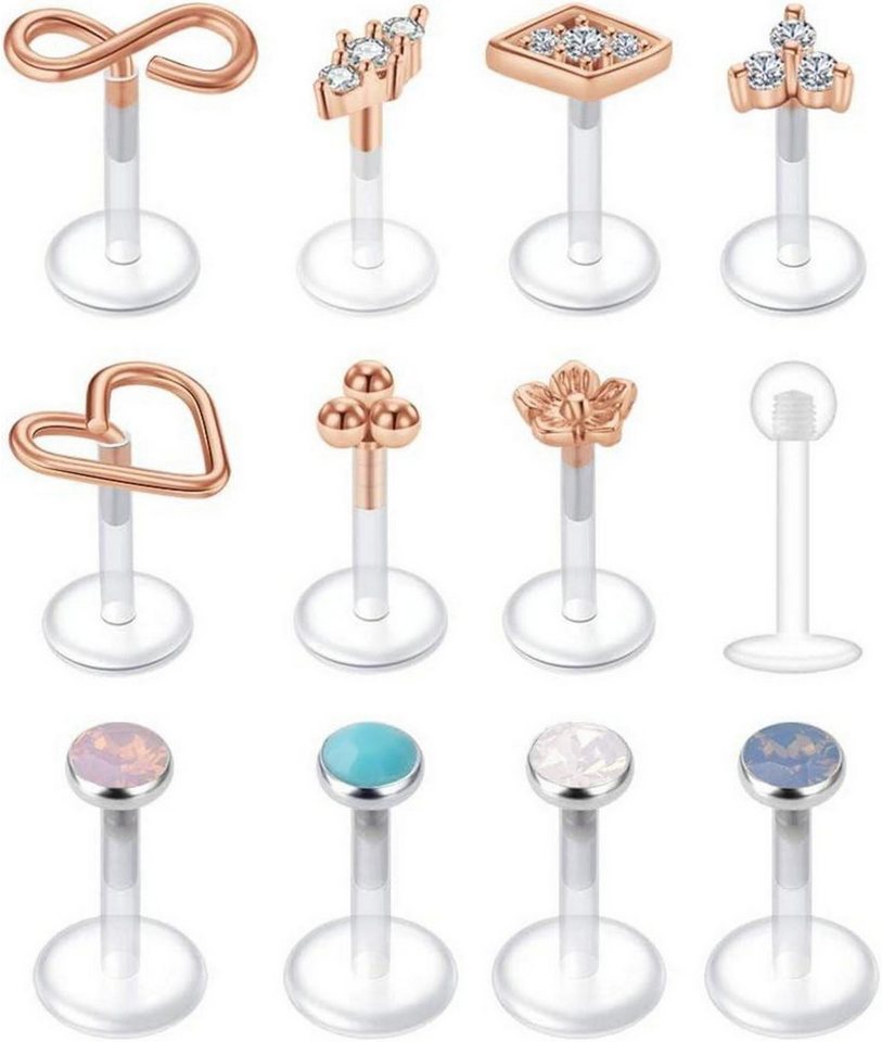 Mayhoop Piercing-Set Klare Lippenpiercing Tragus Helix Ohrringe Labret Flexibles Acryl 16G Mayhoop Piercing-Set Klare Lippenpiercing Tragus Helix Ohrringe Labret Flexibles Acryl 16G von Mayhoop