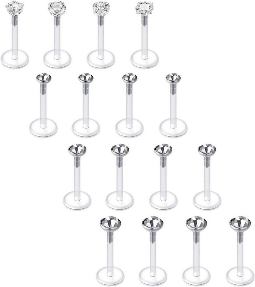 Briana Williams Piercing-Set Lippenpiercing Bioflex Set Transparent 16G Retainers 10mm Tragus Helix Briana Williams Piercing-Set Lippenpiercing Bioflex Set Transparent 16G Retainers 10mm Tragus Helix von Briana Williams