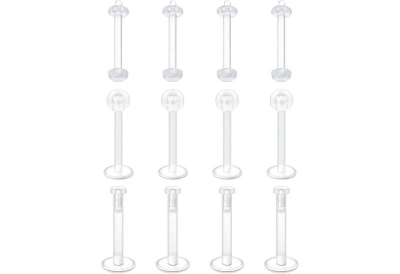 LuxusKollektion Piercing-Set Lippenpiercing Labret Bioflex 16G Tragus Helix Retainer 12stk 10mm von LuxusKollektion