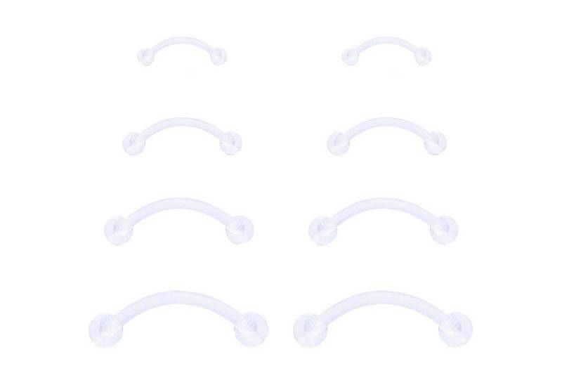 LuxusKollektion Piercing-Set Piercing Barbell Kunststoff 1,2mm Augenbrauen Helix Rook 6 8 10 12mm von LuxusKollektion
