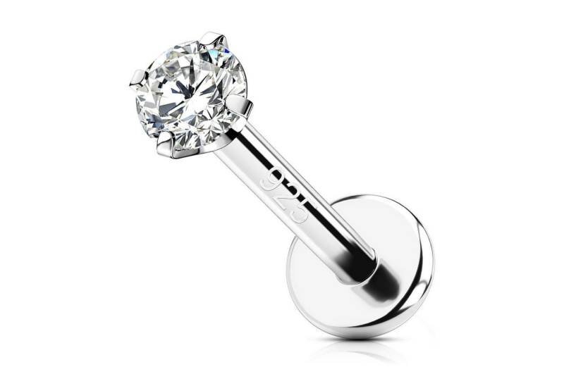 LuxusKollektion Piercing-Set Piercing Helix Silber 925 Innengewinde 16G 8mm CZ 3mm 2.5mm CZ 16G8mm von LuxusKollektion