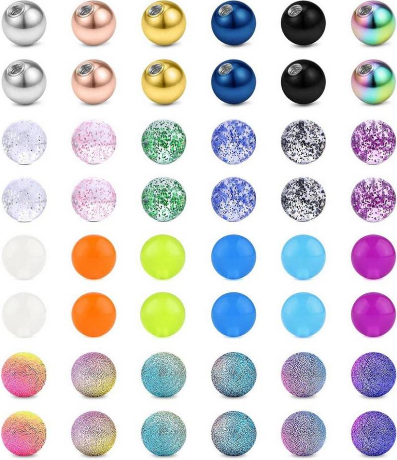 Briana Williams Piercing-Set Piercing Kugel 5mm Chirurgenstahl Ersatzkugel 1.6mm Schraubkugel Set von Briana Williams
