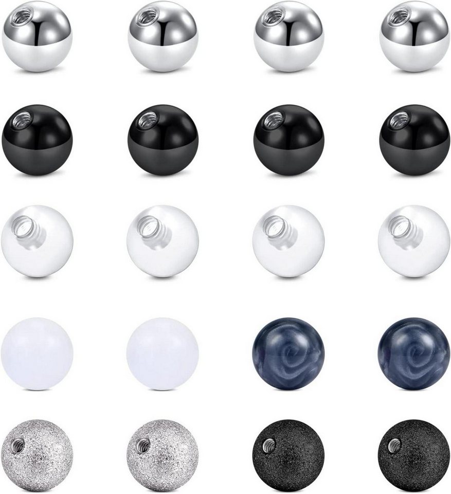 Briana Williams Piercing-Set Piercing Kugel Set 5mm Chirurgenstahl 1.6mm Gewinde Schraubkugel Briana Williams Piercing-Set Piercing Kugel Set 5mm Chirurgenstahl 1.6mm Gewinde Schraubkugel von Briana Williams