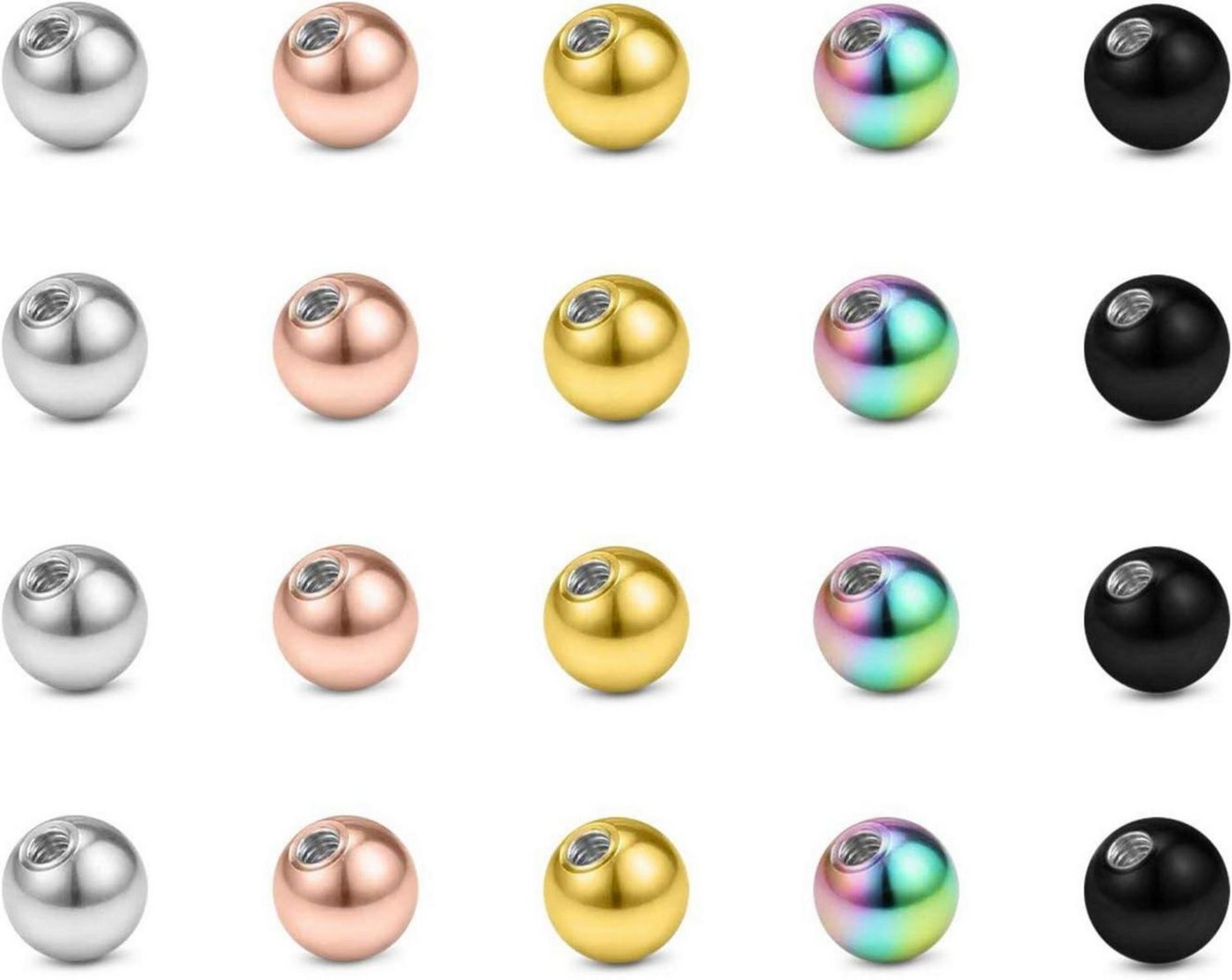 Briana Williams Piercing-Set Piercing Kugeln Set 1.2mm 16G Acryl Edelstahl 20 Briana Williams Piercing-Set Piercing Kugeln Set 1.2mm 16G Acryl Edelstahl 20 von Briana Williams