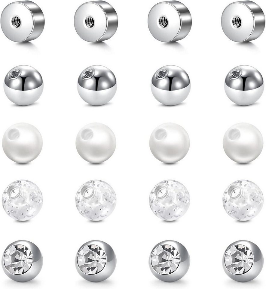 Briana Williams Piercing-Set Piercing Kugeln Set 1.2mm 16G Gewinde Ersatzkugel Schraubkugel Acryl Briana Williams Piercing-Set Piercing Kugeln Set 1.2mm 16G Gewinde Ersatzkugel Schraubkugel Acryl von Briana Williams