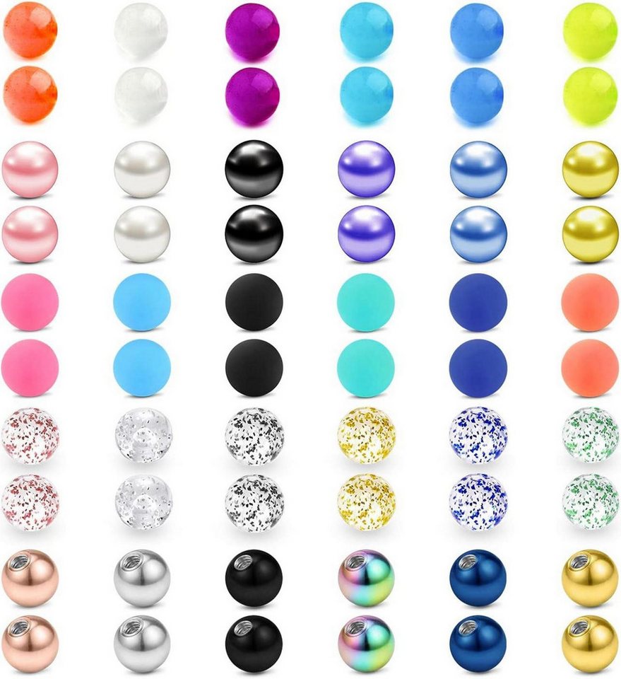Briana Williams Piercing-Set Piercing Kugeln Set 16G 1.2mm Ersatzkugel Schraubkugel Acryl Edelstahl Briana Williams Piercing-Set Piercing Kugeln Set 16G 1.2mm Ersatzkugel Schraubkugel Acryl Edelstahl von Briana Williams